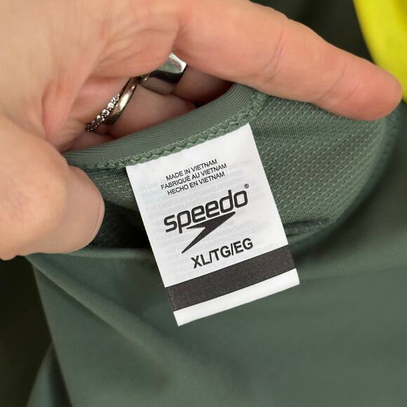 Women's Solid Racerback One Piece Green Sz XL - Picture 7 of 8